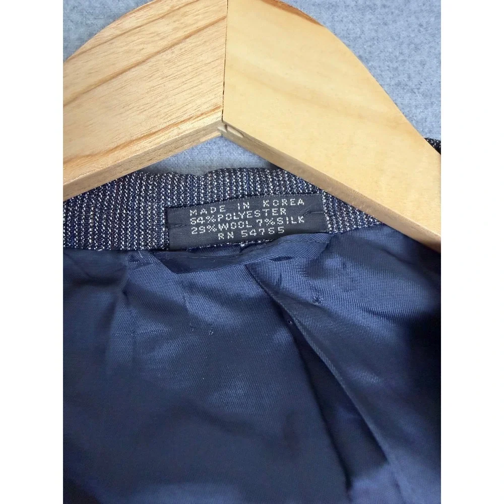 Francesco Maiolo Mens 42L Grey Wool Silk Blend‎ Hand Tailored Blazer Sport Coat